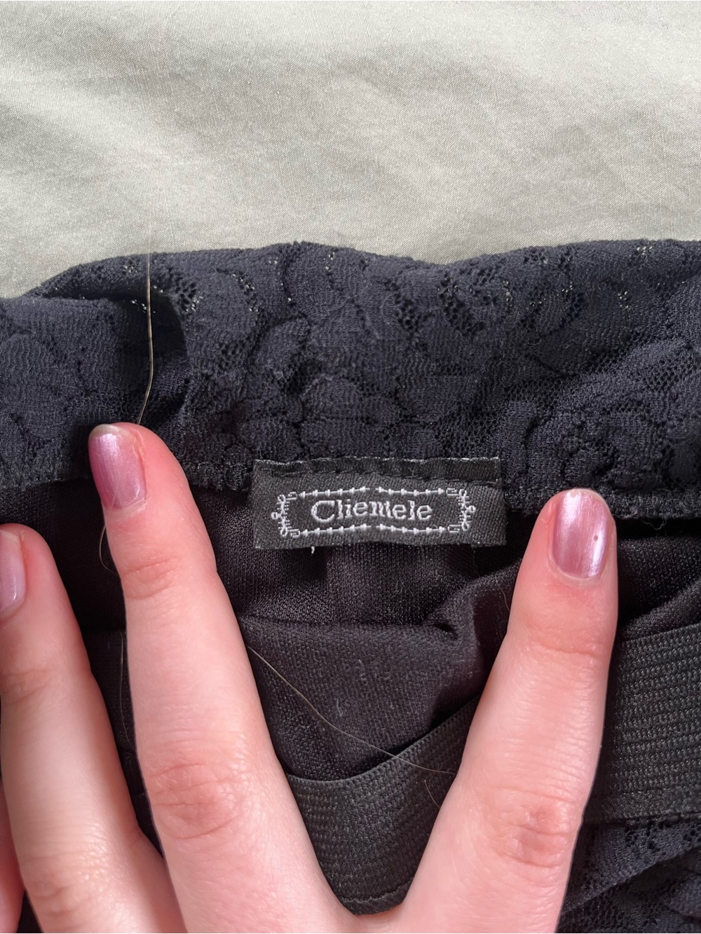Black Lace Midi Skirt - Picture 2 of 3